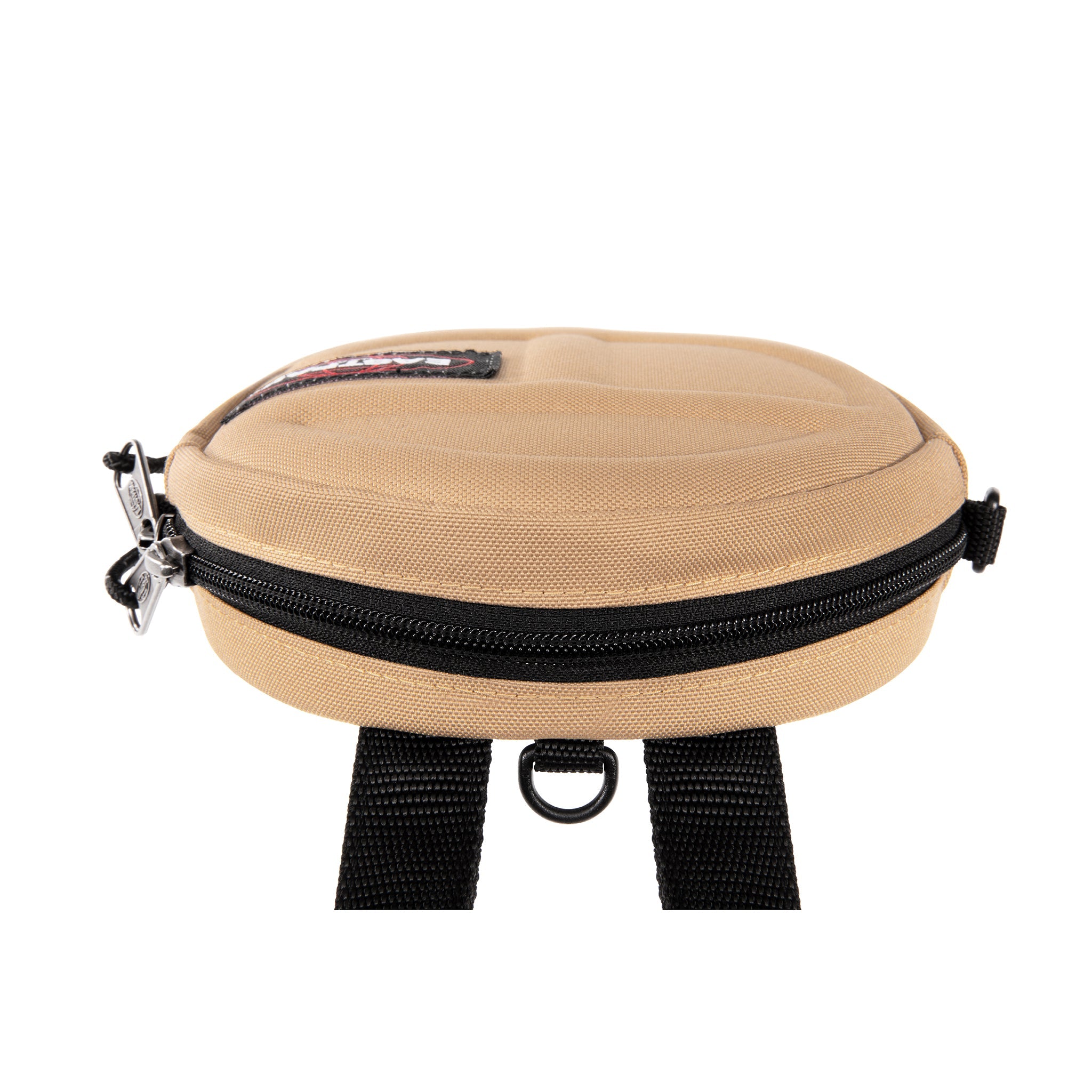 EASTPAK-TELFAR-CIRCLE-BAG-KHAKI-ZIPPER-DETAIL