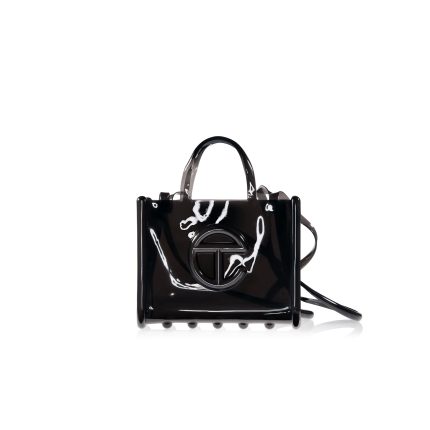 Medium Jelly Shopper  | Clear Black