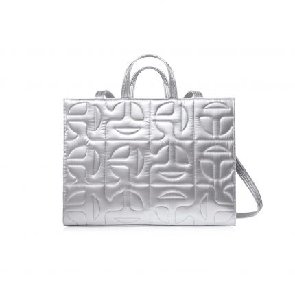 Quilted Large Shopper  | Silver