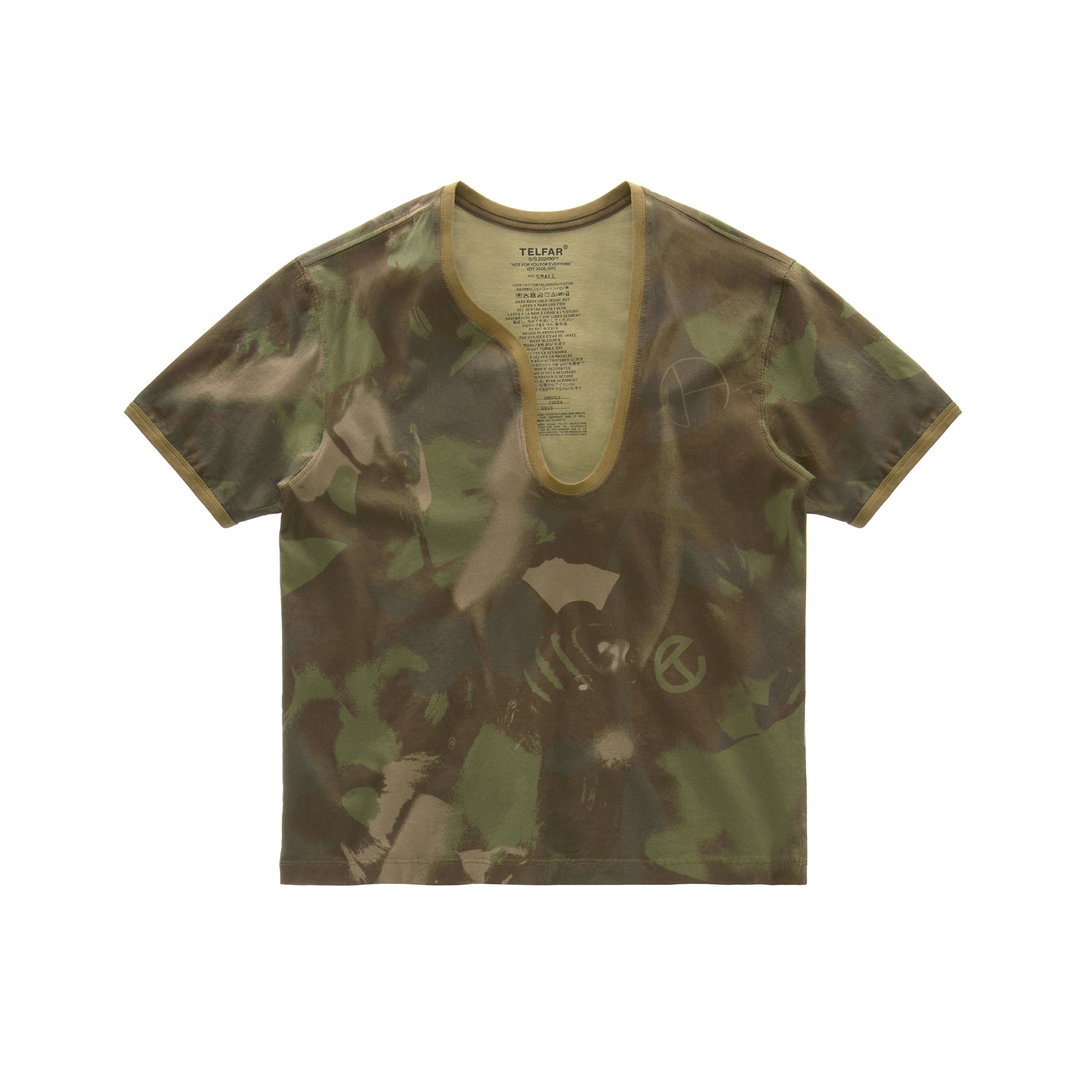 Sham wears the Infinity Cropped Half Tank size XS in Drab and Infinity Brief in Drab size XSInfinity BriefCamo Africa T