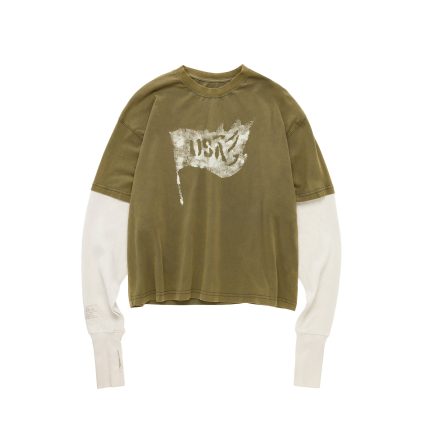 Long Sleeve Thermal T-shirt - Drab/Cream