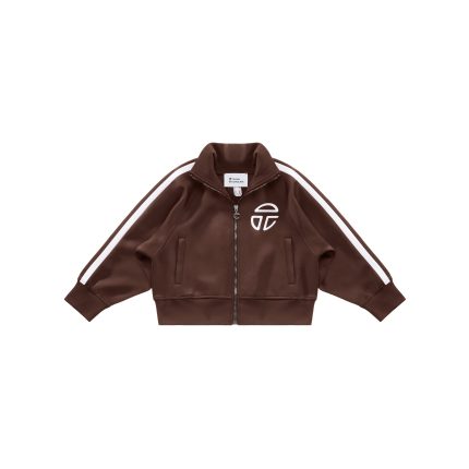 Cropped Track Jacket - Chocolate