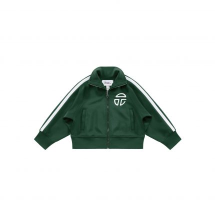 Cropped Track Jacket - Dark Olive