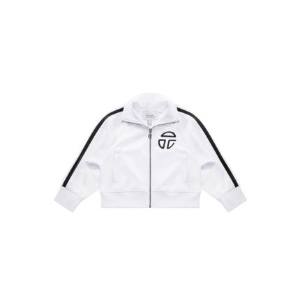 Cropped Track Jacket - White
