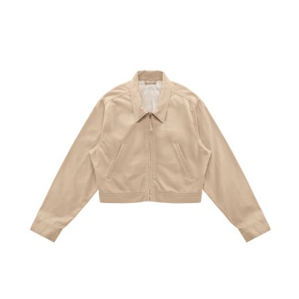 Cropped Work Jacket - Khaki