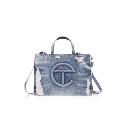 Medium Denim Shopper  | Distressed Blue