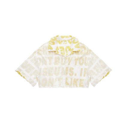 Mission Crop Split T Dress Shirt - Lime