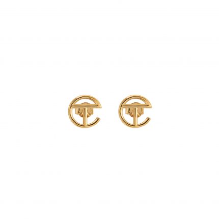 Logo Stud Earring - Gold
