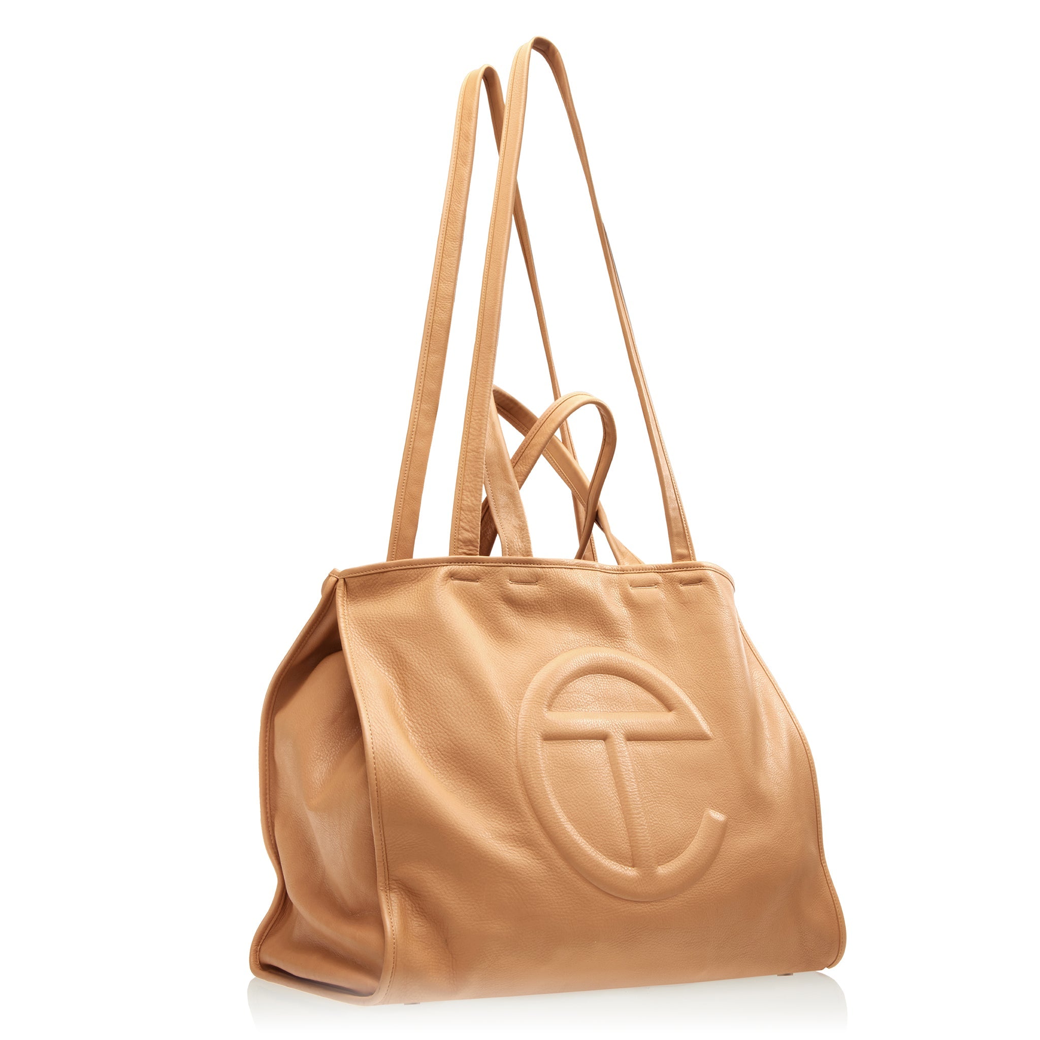 TELFAR-LARGE-CARRY-BAG-DESERT-STRAP-SNAPPED