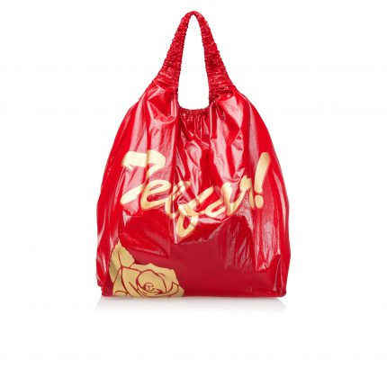 Jumbo Flower Plastic Bag  | Red