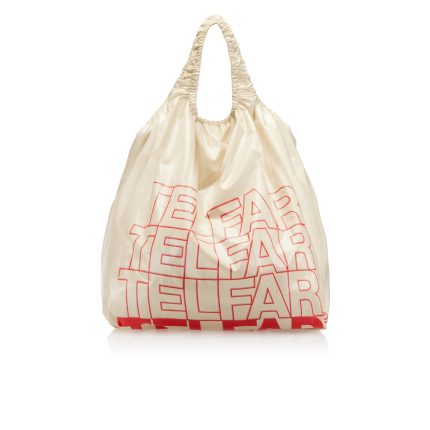 Jumbo Telfar Plastic Bag  | Nude