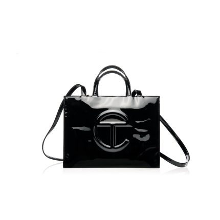 Medium Shopping Bag  | Black Patent