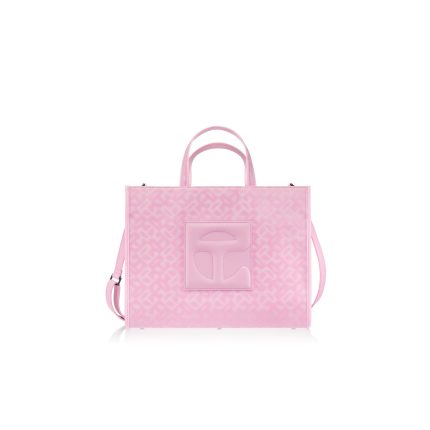 Medium Jacquard Shopper  | Bubblegum Monogram
