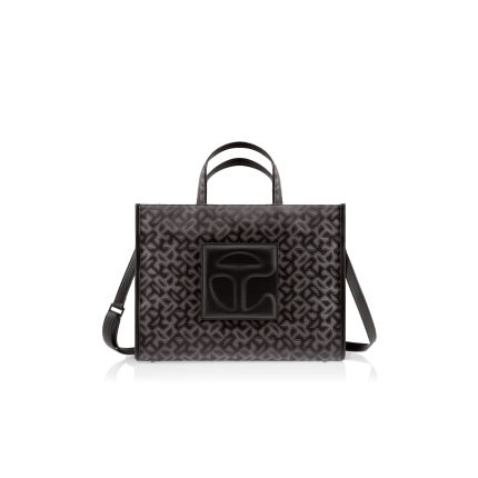 Medium Jacquard Shopper  | Black Monogram