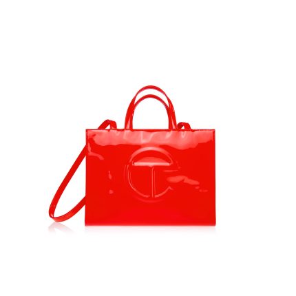 Medium Shopping Bag  | Red Patent