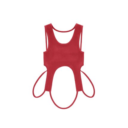 Infinity Cropped Halter - Red