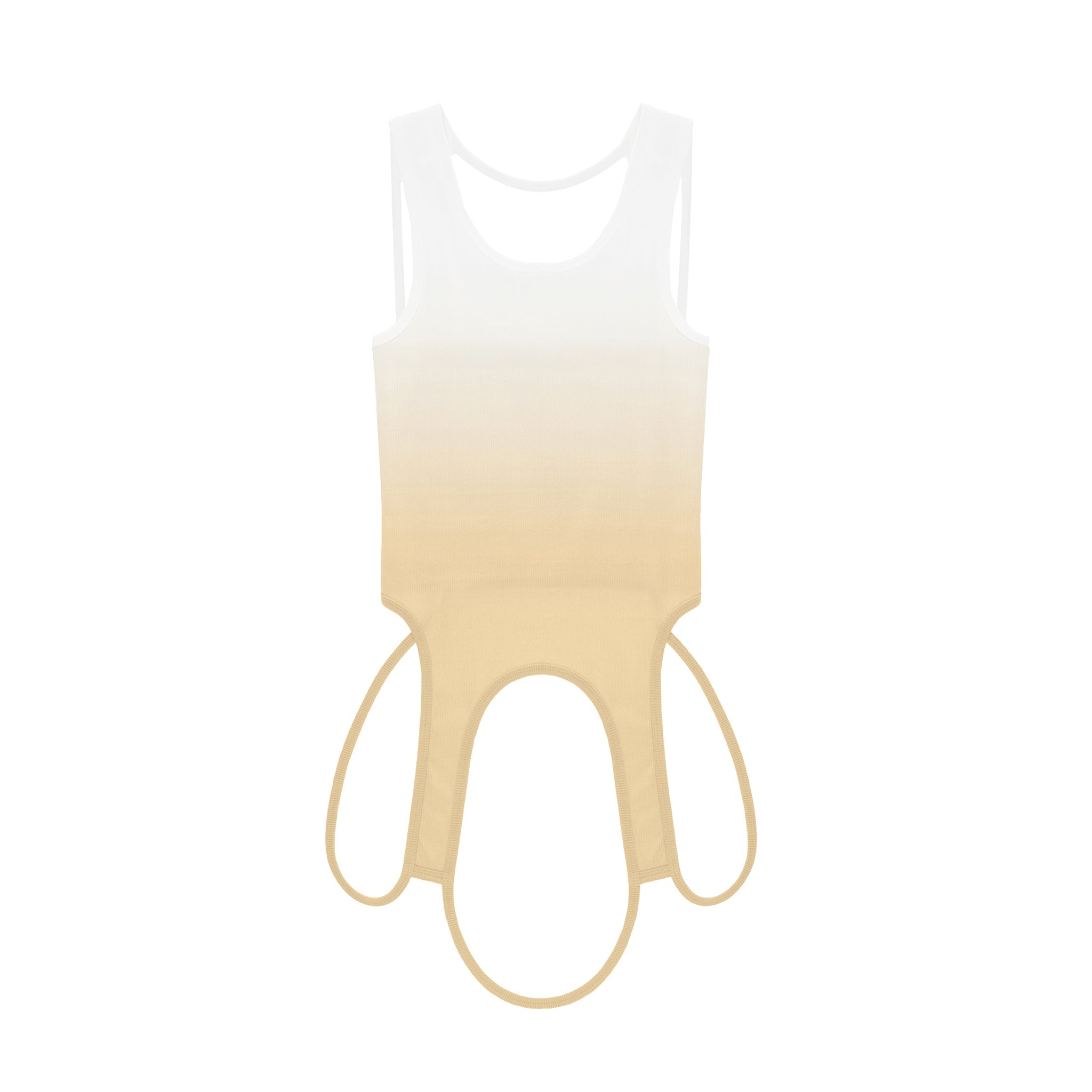 Jada is 5'9 and wears the Ombre Half Tank in Drab/CreamXL and the Ombre Half Tank Skirt in 2XLOmbre Half Tank SkirtJupiter wears the Infinity NewYork Helix Tank in Small with the Ombre Half Tank Skirt in White/Cream size MediumOmbre Half Tank SkirtOmbre Infinity Halter Tank