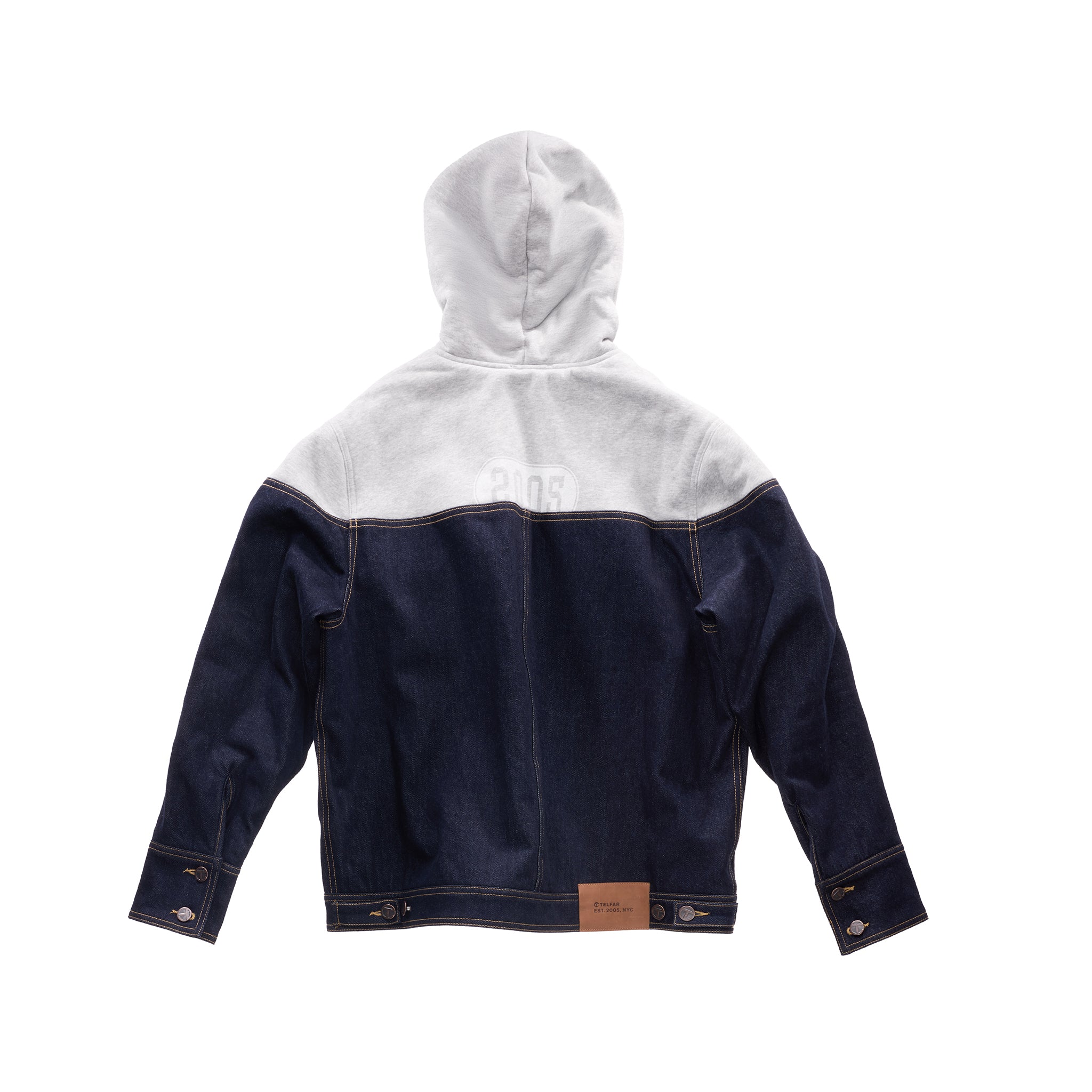 TELFAR-SWEAT-JEAN-JACKET-BLUE-HEATHER-GREY-BACK-2