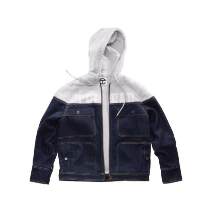 Sweat Jean Jacket - Blue/Heather Grey