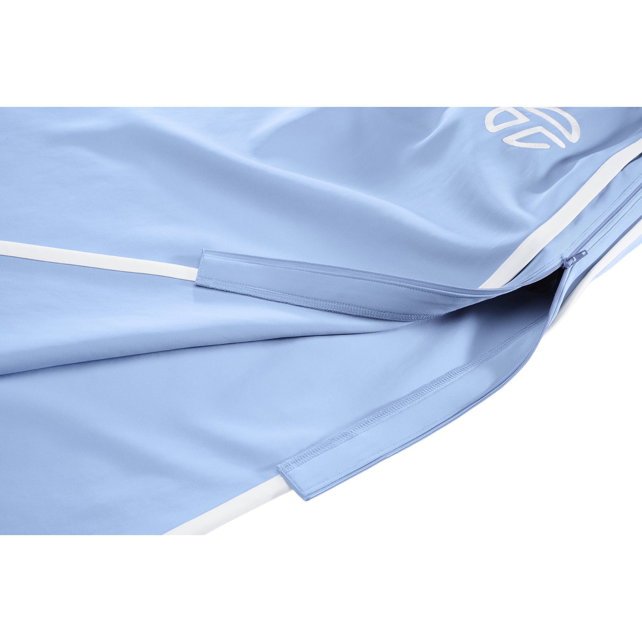 TELFAR-TRACK-LONG-SKIRT-BABY-BLUE-ZIPPER-DETAIL