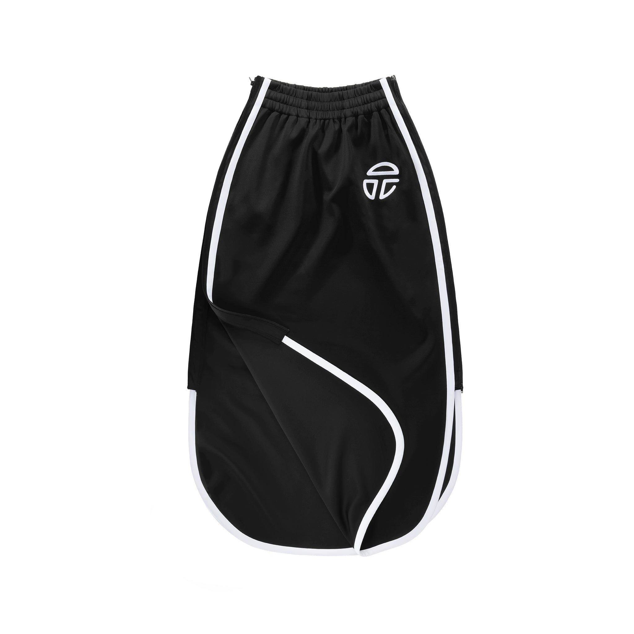 TELFAR-TRACK-LONG-SKIRT-BLACK-FRONT-UNZIPPED-1