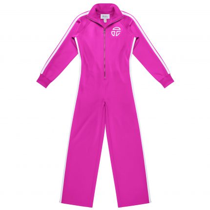 Track Long Sleeve Jumpsuit - Azalea
