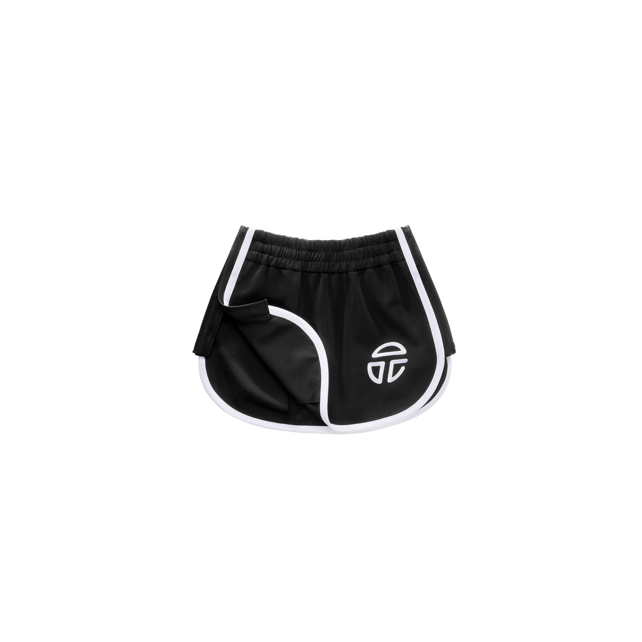 TELFAR-TRACK-SHORT-SKIRT-BLACK-FRONT-UNZIPPED-1