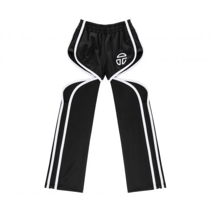 Thigh Hole Track Pant - Black