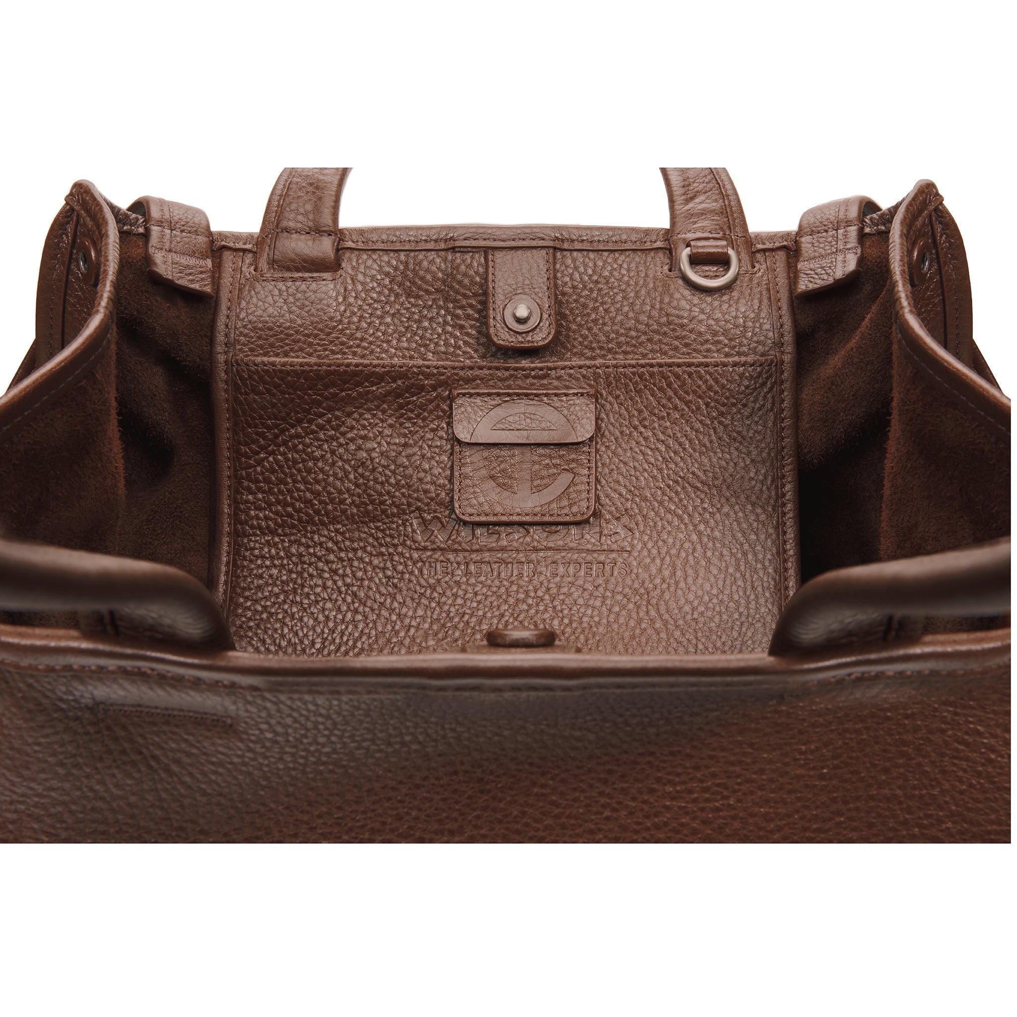 WILSONS-TELFAR-MEDIUM-CARRY-BAG-CHOCOLATE-INTERIOR